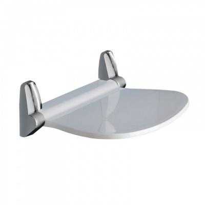 Sound Wall Fitted Shower Seat  with Chrome Hinges